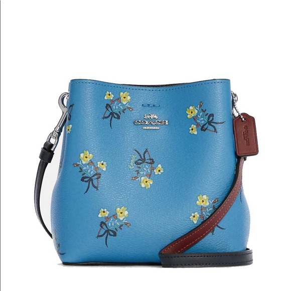 New COACH Mini Town Bucket Bag With Floral Bow Print - Picture 5 of 5